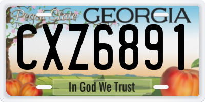 GA license plate CXZ6891
