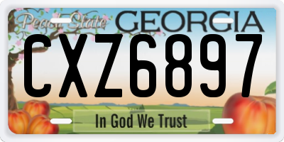 GA license plate CXZ6897