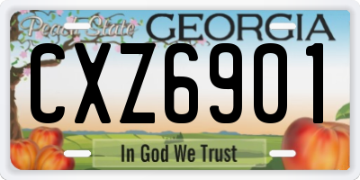 GA license plate CXZ6901