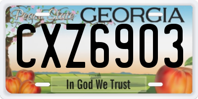 GA license plate CXZ6903