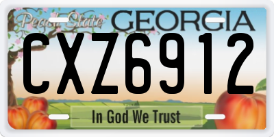 GA license plate CXZ6912
