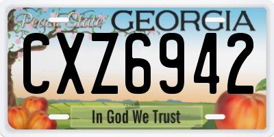 GA license plate CXZ6942