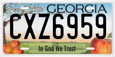 GA license plate CXZ6959