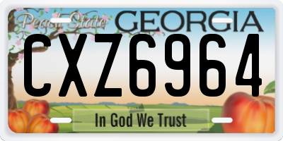 GA license plate CXZ6964
