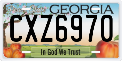 GA license plate CXZ6970