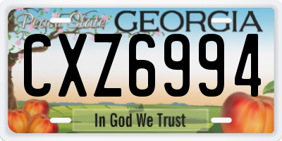 GA license plate CXZ6994