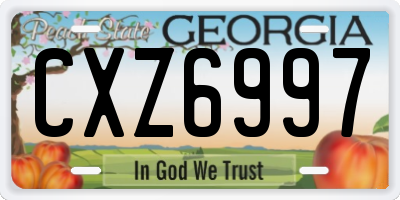 GA license plate CXZ6997