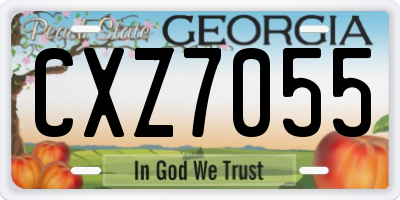 GA license plate CXZ7055