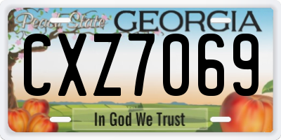 GA license plate CXZ7069