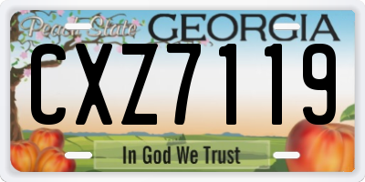GA license plate CXZ7119