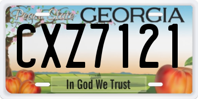 GA license plate CXZ7121