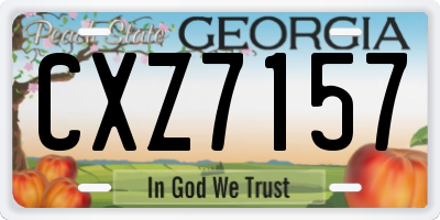 GA license plate CXZ7157