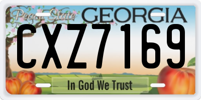 GA license plate CXZ7169