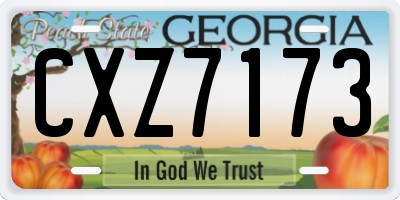 GA license plate CXZ7173