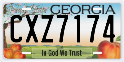 GA license plate CXZ7174
