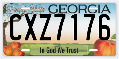 GA license plate CXZ7176