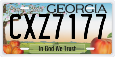 GA license plate CXZ7177