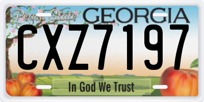 GA license plate CXZ7197