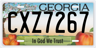 GA license plate CXZ7267