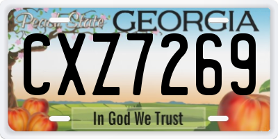 GA license plate CXZ7269
