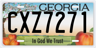 GA license plate CXZ7271