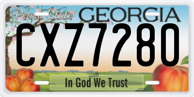 GA license plate CXZ7280