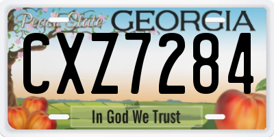 GA license plate CXZ7284