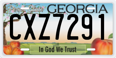 GA license plate CXZ7291