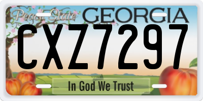GA license plate CXZ7297