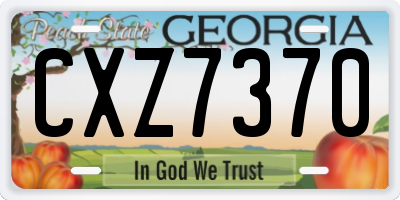 GA license plate CXZ7370