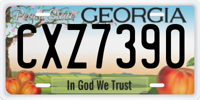 GA license plate CXZ7390
