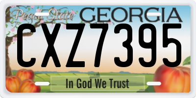 GA license plate CXZ7395