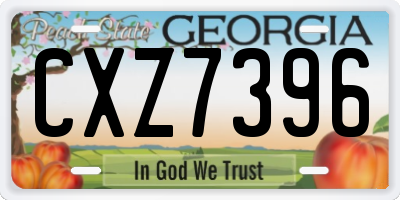 GA license plate CXZ7396
