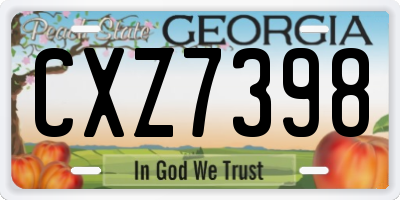 GA license plate CXZ7398