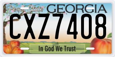 GA license plate CXZ7408