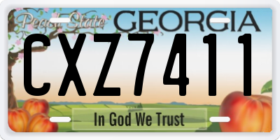 GA license plate CXZ7411