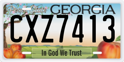 GA license plate CXZ7413