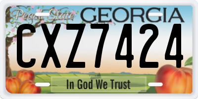 GA license plate CXZ7424