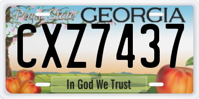 GA license plate CXZ7437
