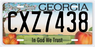 GA license plate CXZ7438