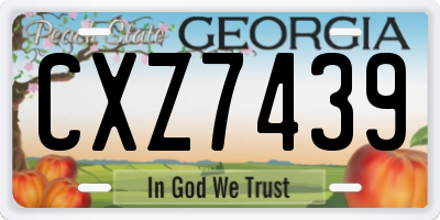 GA license plate CXZ7439