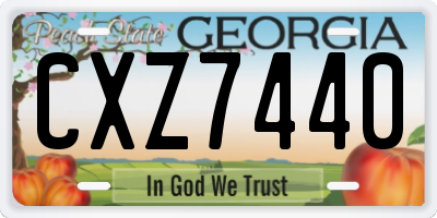 GA license plate CXZ7440