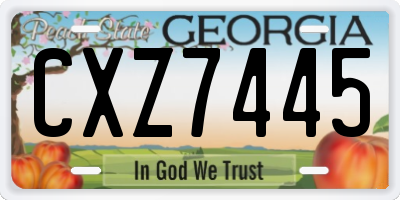 GA license plate CXZ7445