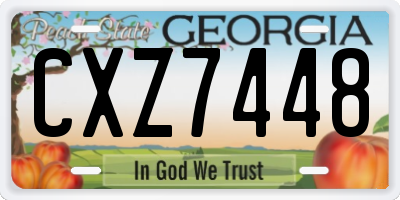 GA license plate CXZ7448