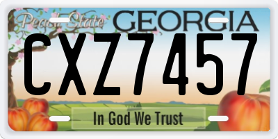 GA license plate CXZ7457