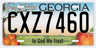 GA license plate CXZ7460