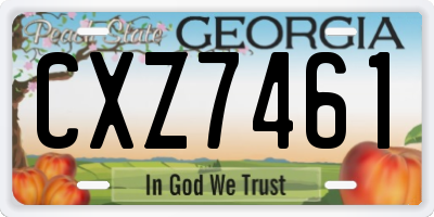 GA license plate CXZ7461