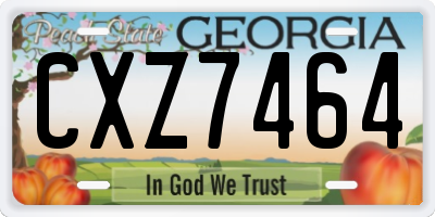 GA license plate CXZ7464
