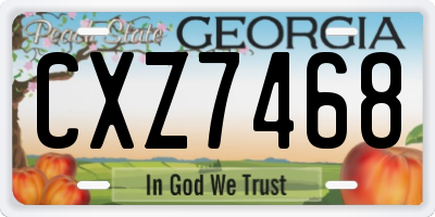 GA license plate CXZ7468