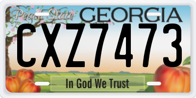 GA license plate CXZ7473